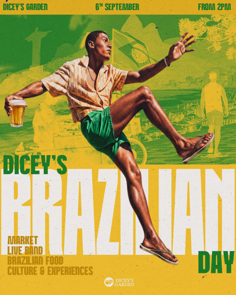 Flyer for Dicey’s Brazilian Day, Brazilian Independence Day party, 6 September 2026 at Dicey’s Garden, Dublin
